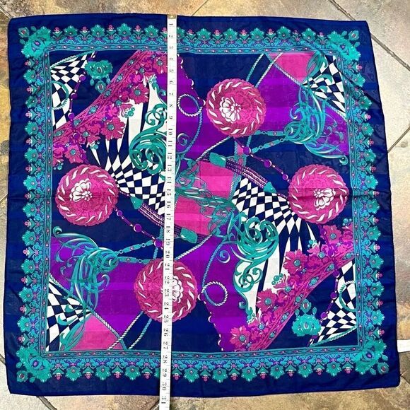 Berkshire Multicolor Abstract Women’s Square Scarf - Picture 3 of 7